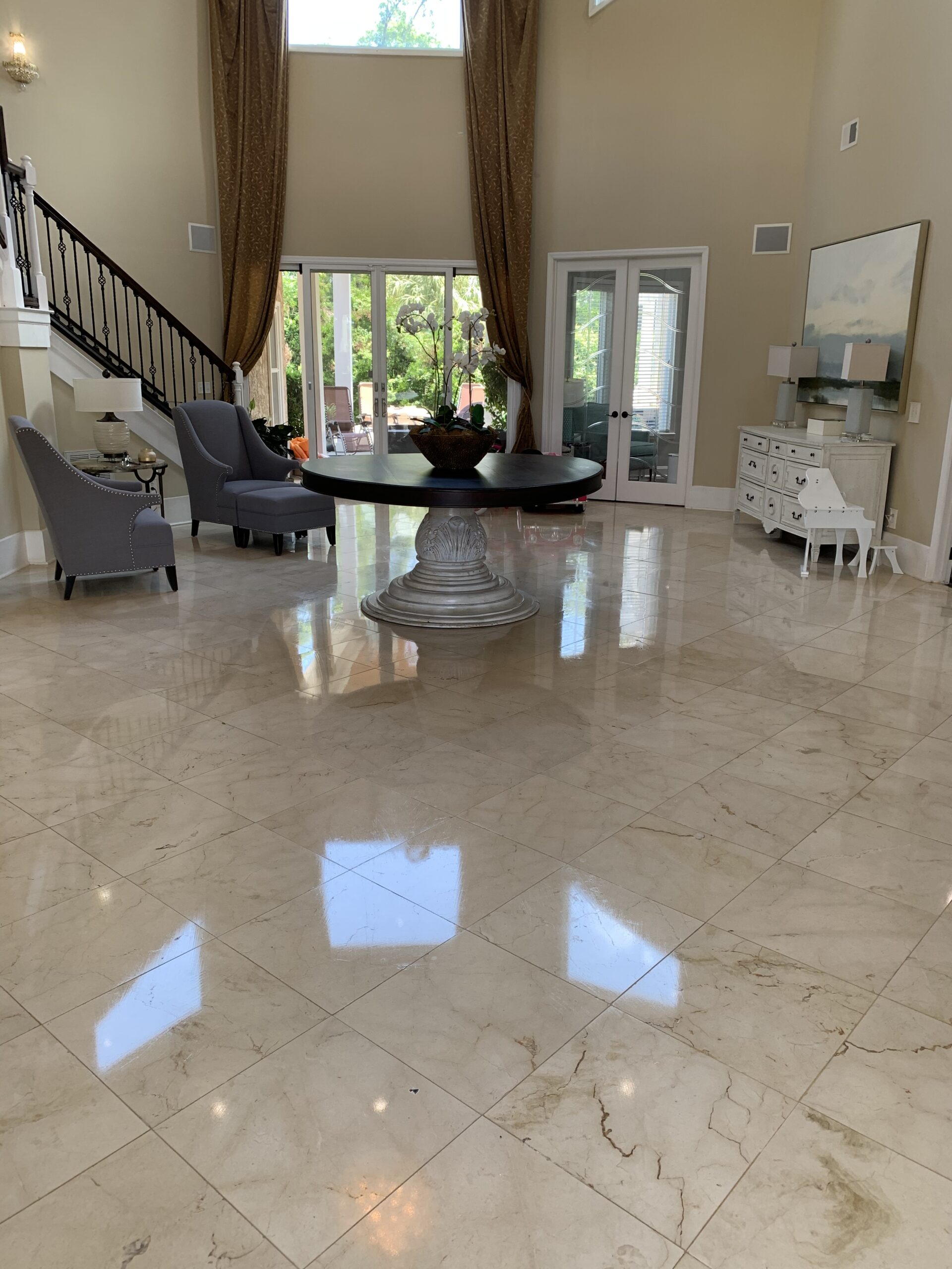 Gleaming Marble Floors